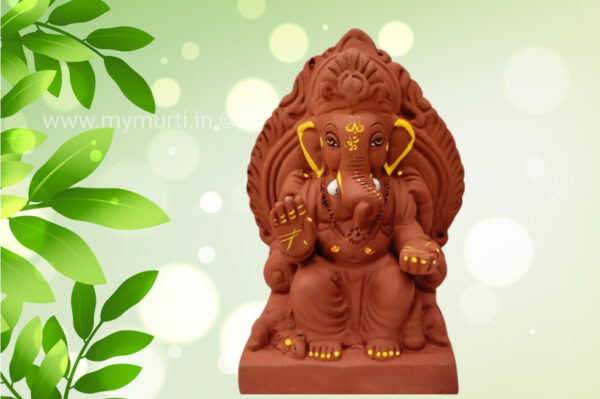 My Eco Green Lalbaug Style Ganesh Idol 06 Inches