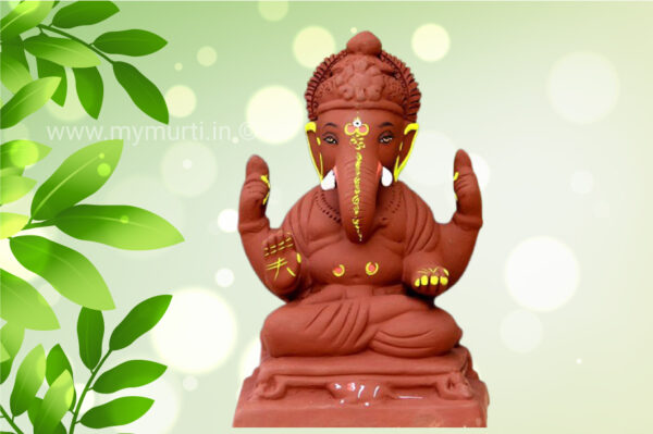 My Eco Green Chaurang Ganesha Idol 9 Inches