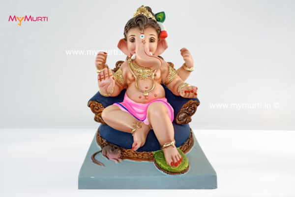 Designer Royal Chiar Bal Ganesha Idol - 12 Inches