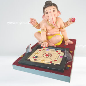 Deisgner Bal Ganesh Playing Carrom Murti - 15 Inches