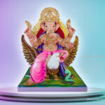 Deisgner Garuda Sinhasan Ganpati Murti - 30 Inches