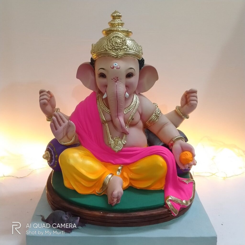 Designer Double Load Ganesha Idol - 18 Inches - MyMurti