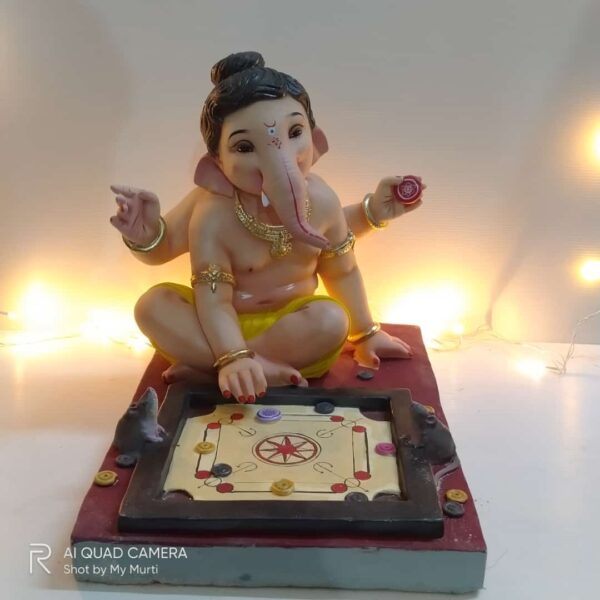 Deisgner Bal Ganesh Playing Carrom Murti – 18 Inches