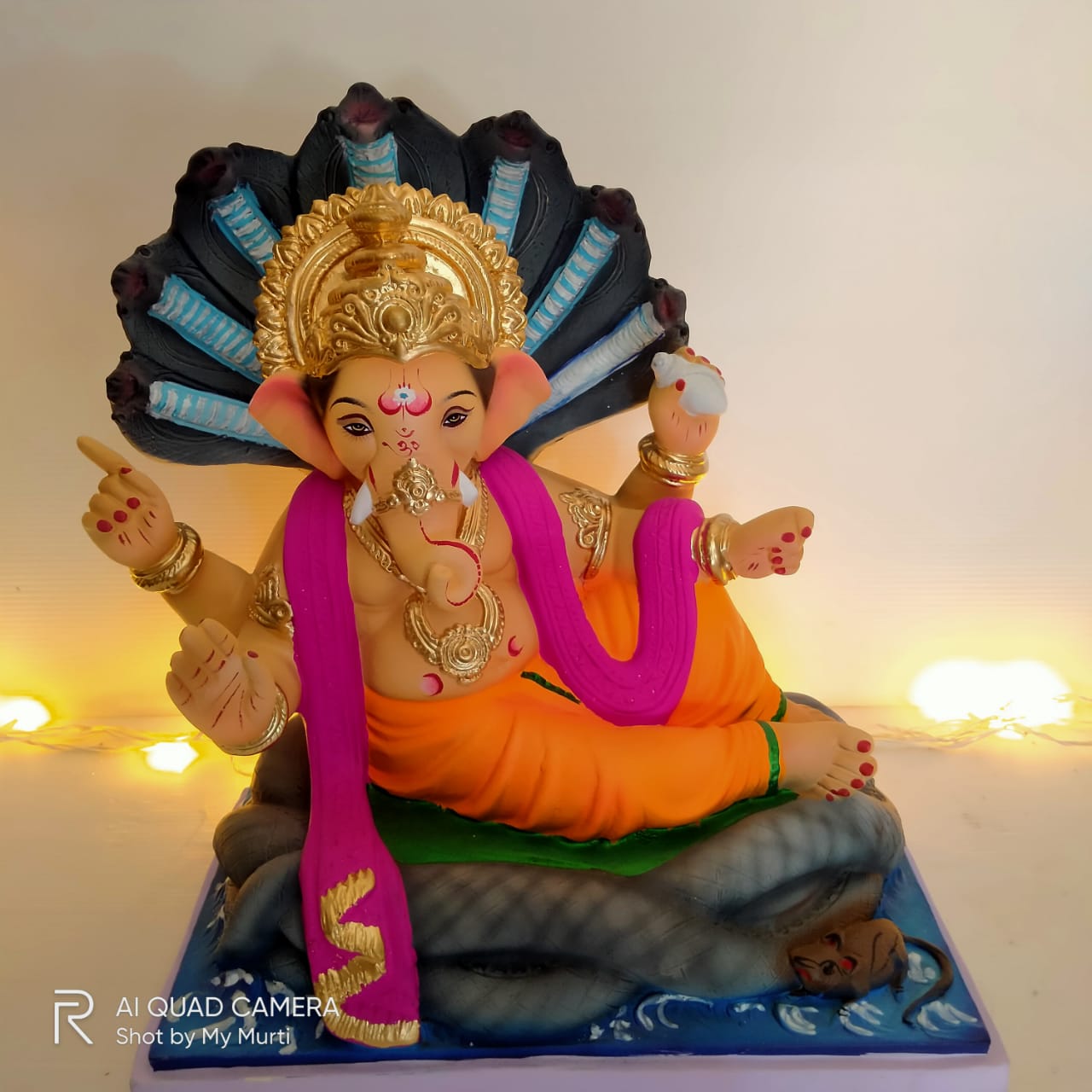 My Designer Lalbaugh Style Ganesha Murti - 12 Inches - MyMurti