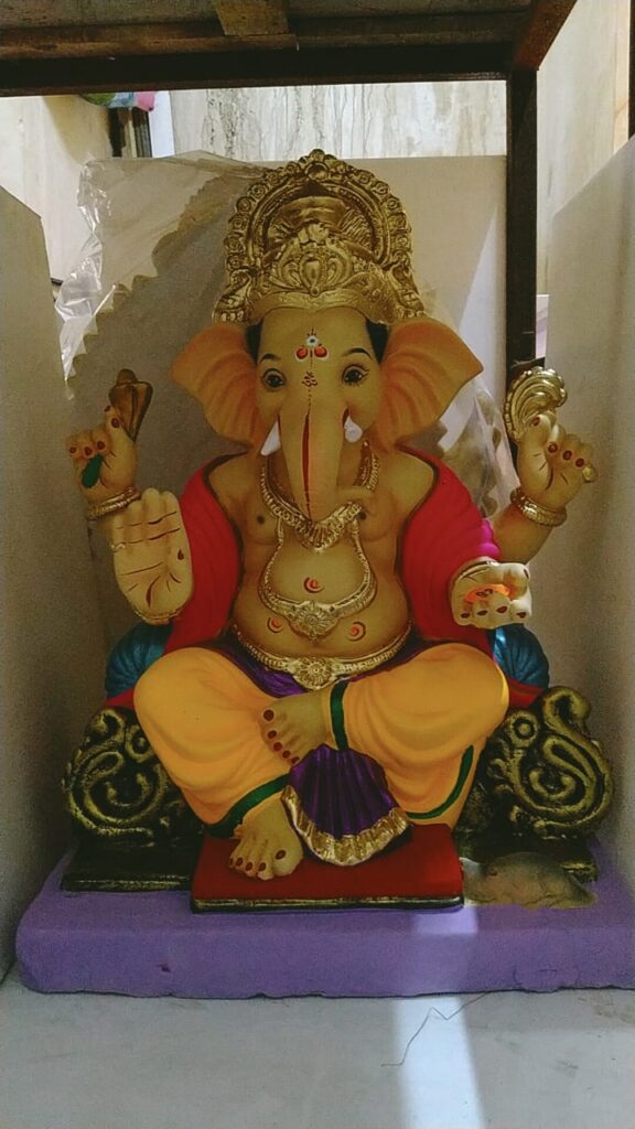 My Eco Paper Lalbaug Style Ganpati Murti - 24 Inches - MyMurti