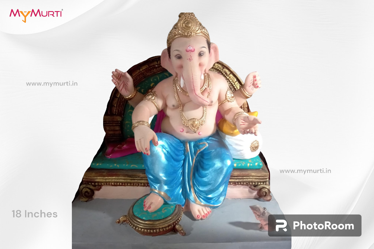 My Designer Single Load Royal Sinhasan Ganesha Murti – 20 Inches