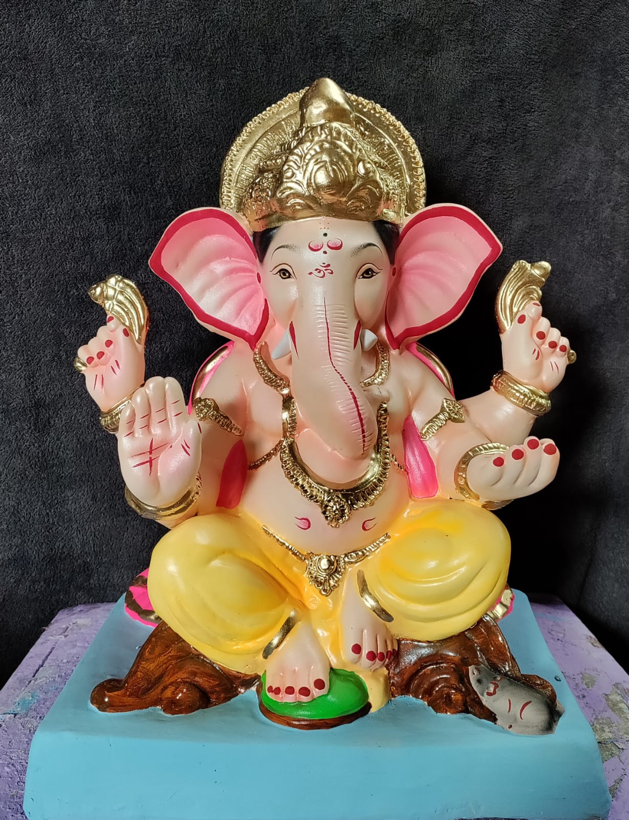 Light Weight Eco Paper Relax Baithak Ganesh Idol – 18 Inches