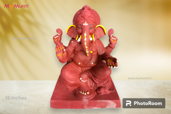 Plant Red Soil Ganesh Murti 18 Inches