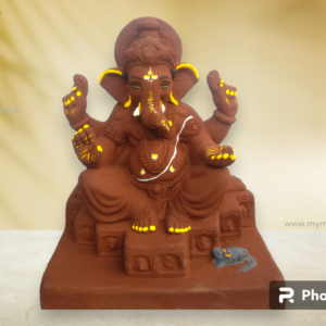 Plant Red Soil Ganesh Murti 12 Inches