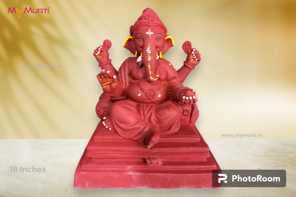 my-green-double-load-ganesh-murti-18-inches-mymurti