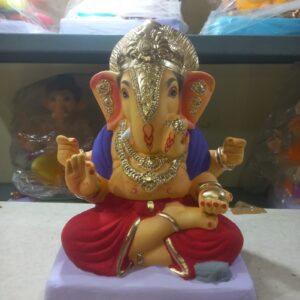 My Eco Green Tulshibaug Style Ganpati Murti – 12 Inches